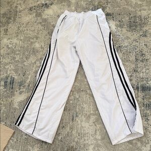 PacSun White Sweatpants with Black Stripes